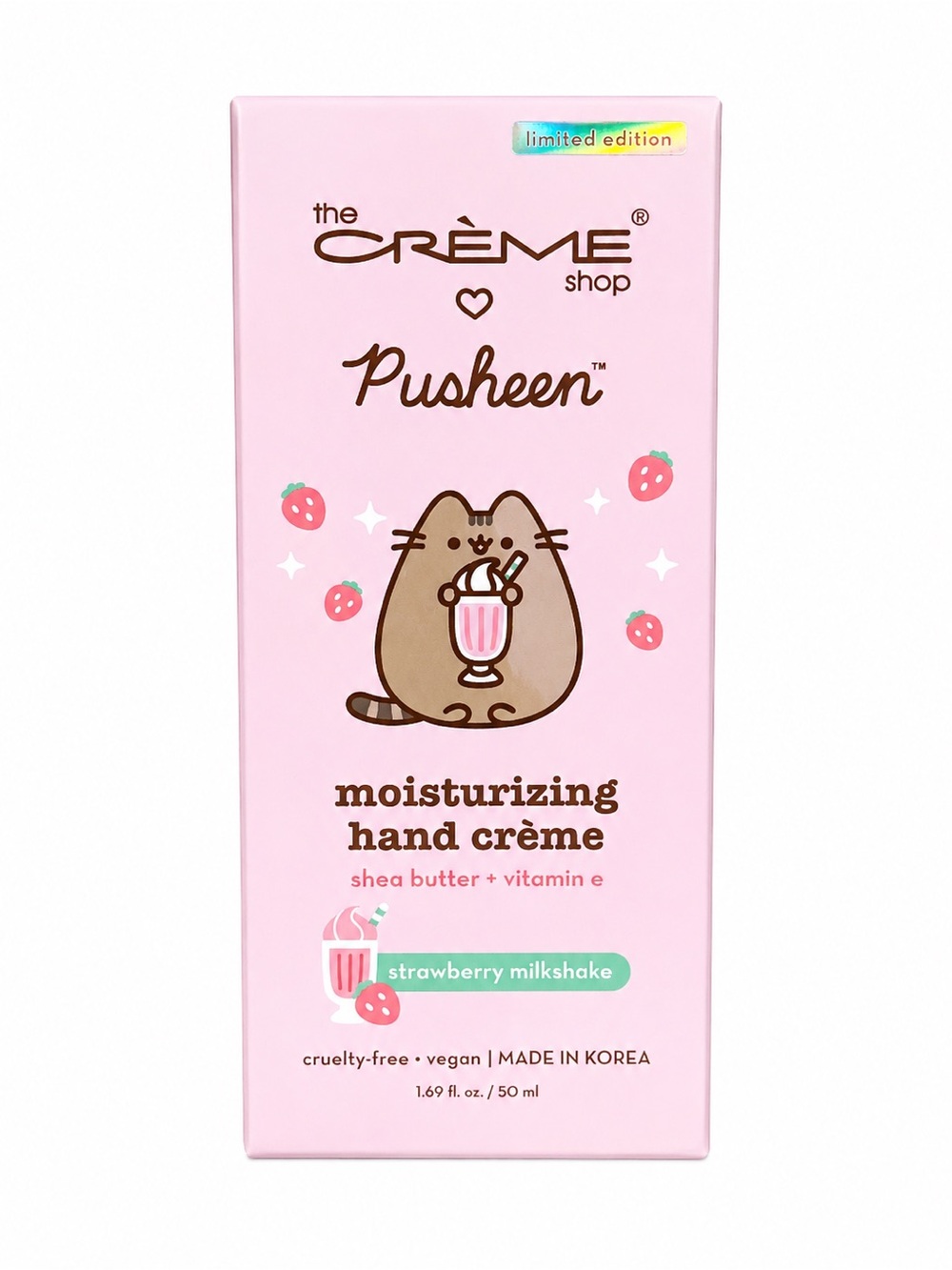 The crème shop Pusheen Strawberry Milkshake Moisturizing Hand Crème